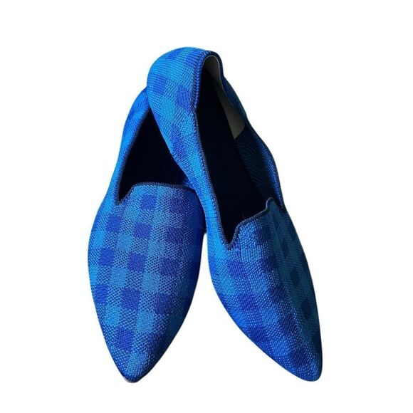 Rothy’s Limited Edition Lazuli Gingham Pointed Loafer Flat Slip-On - Picture 9 of 9